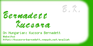 bernadett kucsora business card